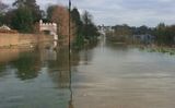The Towpath to Richmond Bridge is under lots of water