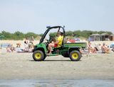 They patrol the beach to keep it safe