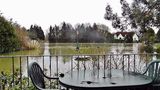 Front garden at a very high tide