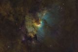 SH2-155 the Cave Nebula in Hubble Palette SHO full resolution
