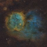 SH2-284 the Little Rosette in Monoceros SHO center crop