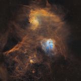 Flaming Star and Tadpoles Nebulae, Spider and the Fly SHO