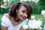 High School Senior Girl with Flower