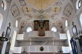 The organ and painted ceiling