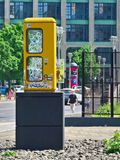 Yellow telephone box