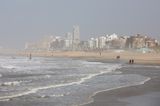 Sea fog on Scheveningen beach