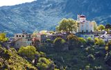The church and part of the village of Laki