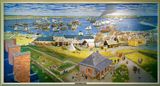 Painting depicting the Fortress of Louisbourg in the 1700s