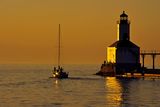 East Pierhead Lighthouse, at the golden hour