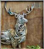 On a wall beside the Truckee River