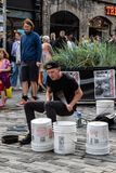 Street performer during the fringe