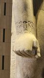 part of Ramses II statue in entry of GEM