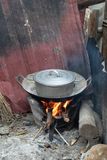 Typical way to cook rice in rural villages