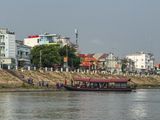 Sampan boat docked at Tan Chau