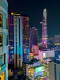 Saigon skyline at night