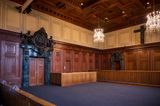 Courtroom for the trials.