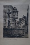 <br>Bob Skelton<br>January 2023<br>Evening Favourites - Re-Do a Vintage Photo<br>Rothenburg fountain of St. George - Before
