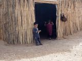At the entrance to the berber family home