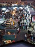 Night falls at Jemma El-Fna square