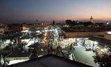 Section of Jemma el-Fna square in the night