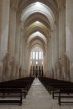Central nave of the church of the Alcobaca monastery