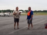 Our pilot for the Ford 5-AT-B tri-motor on the left.
