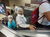 On the subway escalator