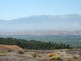 The plains and mountains seen from Pamukkale