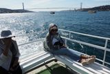 Leaving the area of the first bridge across the Bosporus