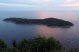 Lokrum Island at sunset