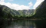 Bohinj Lake looking towards waterfall where the Sava Bohinjka River starts