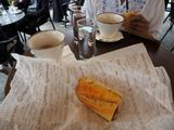 Sandwich and ice cream for lunch