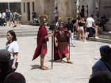 Reenactors in the Peristyle