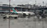 Raining in Zurich Airport