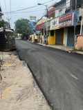 Recently paved road near the home