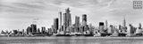 Panoramic Skyline Of Hudson Yards And Empire State Building (B&W)