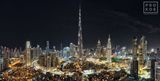 Burj Khalifa Dubai Cityscape at Night