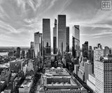 Hudson Yards and Manhattan West Cityscape (B&W)