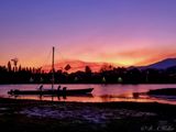 Sunset by the river 
