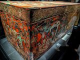 Coffin With Painted Designs On Vermilion Lacquer Coating 朱地彩绘棺