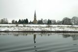 German country church near the Elbe River