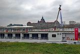 Viking Beyla docked across from the Saxon State Parliament in Dresden, Germany