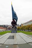 Resistance Flag Monument in Prague is dedicated to the second resistance movement to the Nazi occupation of Czechoslovakia