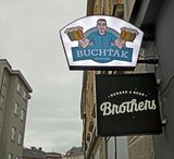 Burgers and Beer for lunch in Olomouc, Czech Republic