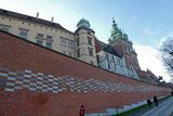 Royal Route i s lined with bricks recognizing donors for restoration of Wawel Castle