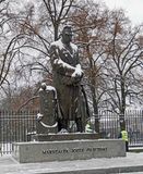 Statue of Jozef Pilsudski who was responsible for the independence of Poland in the 1920s in Royal Baths Park, Warsaw