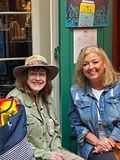 Susan & Sherry in the courtyard at Cats Meow
