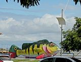 Fish Statue along the Santarem boardwalk
