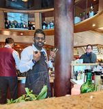 Karan doing Good Spirits at Sea Cocktail Demonstration