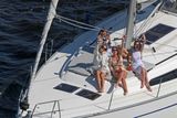 Farewell from Latvian girls on the Daugava River